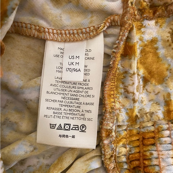 NWT Free People High Neck Tapestry Print Velvet Top with Button Back Neck - Picture 9 of 12